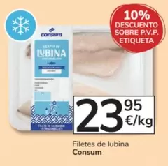 Oferta de Consum - Filetes De Lubina por 23,95€ en Consum