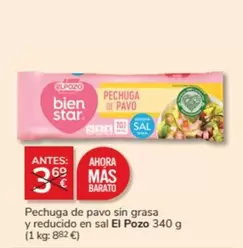 Oferta de El Pozo - Pechuga De Pavo Sin Grasa Y Reducido En Sal en Consum