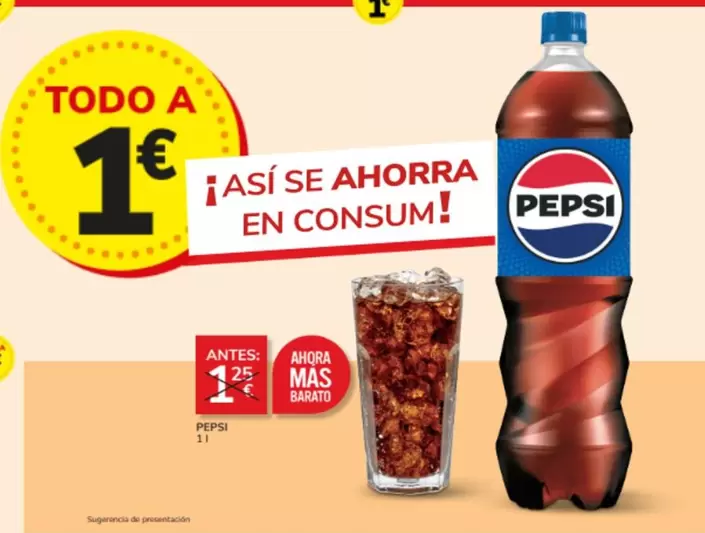 Oferta de Consum - Pepsi por 1€ en Consum