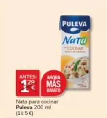 Oferta de Puleva - Nata Para Cocinar por 1€ en Consum