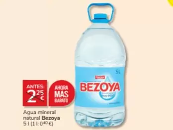 Oferta de Bezoya - Agua Mineral Natural en Consum