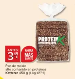 Oferta de Mas - Pan De Molde Alto Contenido En Proteinas por 3€ en Consum