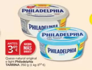 Oferta de Philadelphia - Queso Natural Original O Light en Consum