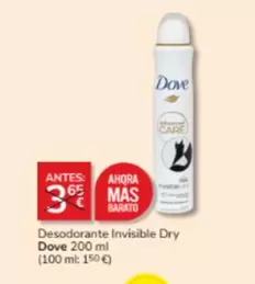 Oferta de Dove - Desodorante Invisible Dry por 3€ en Consum
