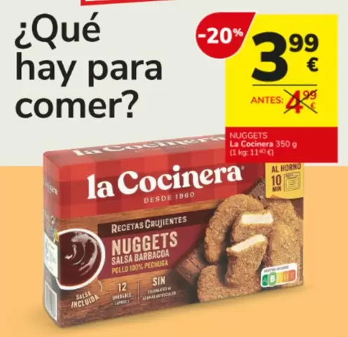 Oferta de La Cocinera - Nuggets por 3,99€ en Consum