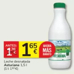 Oferta de La Asturiana - Leche Desnatada por 1,65€ en Consum