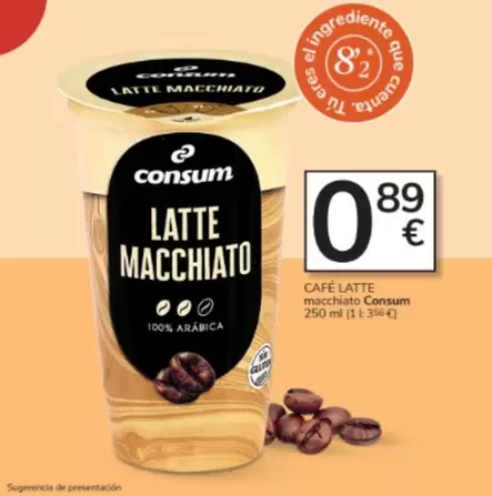 Oferta de Consum - Cafe Latte Macchiato por 0,89€ en Consum