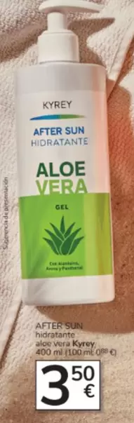 Oferta de Kyrey - After Sun Hidratante Aloe Vera Vera Gel 200ml por 3,5€ en Consum