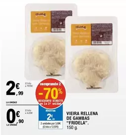 Oferta de Fridela - Vieira Rellena De Gambas por 2,99€ en E.Leclerc