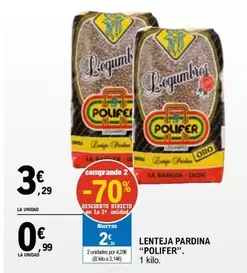 Oferta de Polifer - Lenteja Pardina por 3,29€ en E.Leclerc