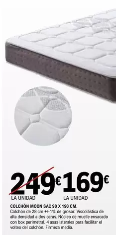Oferta de Colchon Moon Sac +9° por 249,17€ en E.Leclerc
