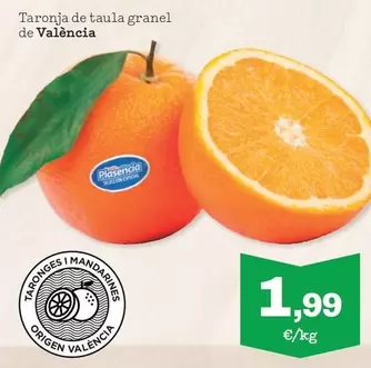 Oferta de Origen - Taronja De Taula Granel De Valencia por 1,99€ en Sorli
