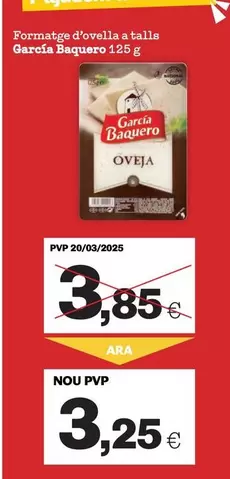 Oferta de García Baquero - Queso De Oveja por 3,25€ en Sorli