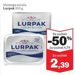 Oferta de Lurpak - Mantega Salada por 4,79€ en Sorli