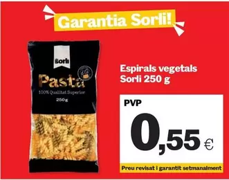 Oferta de Sorli - Espirales Vegetals por 0,55€ en Sorli