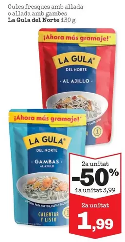 Oferta de La Gula del Norte - Gulas Fregues Amb Allada O Allada A Amb Framboes por 3,99€ en Sorli