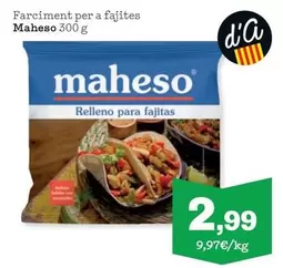 Oferta de Maheso - Farciment Per A Fajites por 2,99€ en Sorli