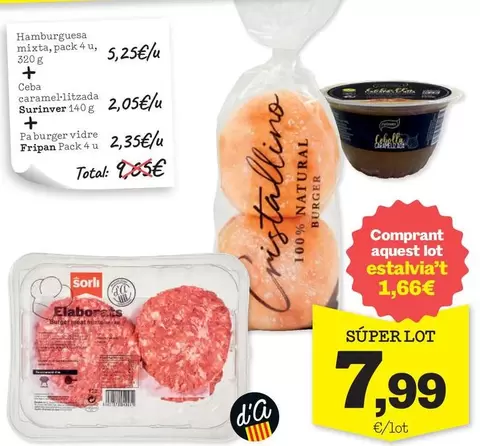 Oferta de Mixta - Hamburguesa por 7,99€ en Sorli