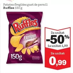 Oferta de Ruffles - Patates Fregides Gust De Pernil por 1,99€ en Sorli
