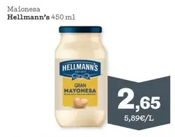 Oferta de Hellmann's - Maionesa por 2,65€ en Sorli