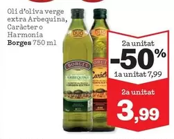 Oferta de Borges - Oli D'Oliva Verge Extra Arbequina, Carácter O Harmonia por 7,99€ en Sorli
