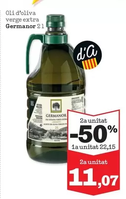 Oferta de Germanor - Oli D'Oliva Verge Extra por 22,15€ en Sorli