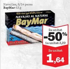 Oferta de BayMar - Navallas, 8/14 Peces por 3,29€ en Sorli