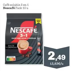 Oferta de Nescafé - Café Soluble 3 En 1 por 2,49€ en Sorli
