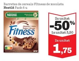 Oferta de Nestlé - Barretes De Cereals Fitness De Xocolata por 3,5€ en Sorli