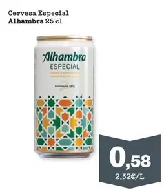 Oferta de Alhambra - Cervesa Especial por 0,58€ en Sorli