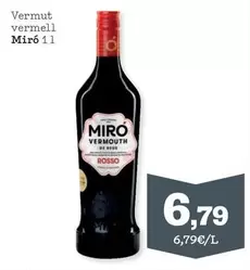 Oferta de Miró - Vermut Vermell por 6,79€ en Sorli