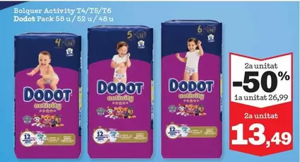 Oferta de Dodot - Bolquer Activity Tz/Tes/T6 por 26,99€ en Sorli