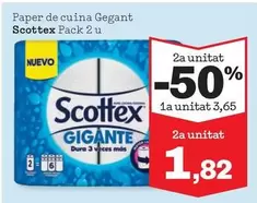 Oferta de Scottex - Paper De Cuina Gegant por 3,65€ en Sorli