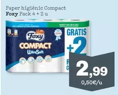 Oferta de Foxy - Paper Higienic Compact por 2,99€ en Sorli