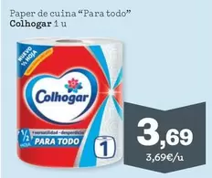 Oferta de Colhogar - Paper De Cuina "Para Todo" por 3,69€ en Sorli