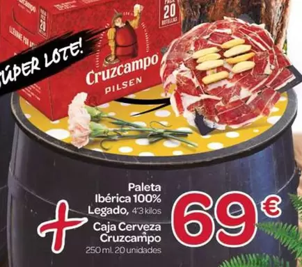 Oferta de Legado - Paleta Iberica 100% por 69€ en Supermercados El Jamón