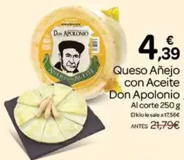 Oferta de Don Apolonio Queso Anejo Con Aceite por 4,39€ en Supermercados El Jamón