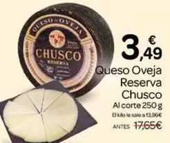 Oferta de Chusco - Queso Oveja Reserva por 3,49€ en Supermercados El Jamón