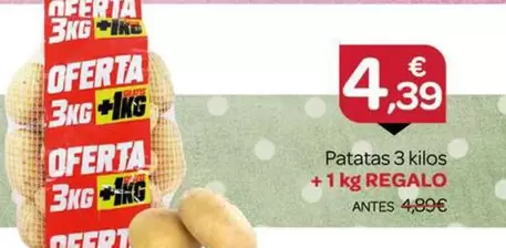 Oferta de Patatas 3 Kilos por 4,39€ en Supermercados El Jamón