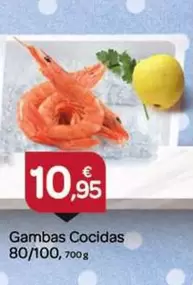 Oferta de Gambas Cocidas por 10,95€ en Supermercados El Jamón