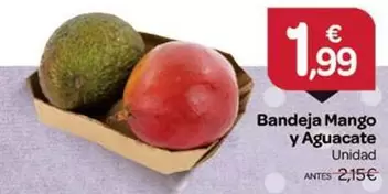 Oferta de Mango - Bandeja Mango Y Aguacate por 1,99€ en Supermercados El Jamón