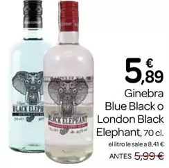Oferta de Elephant - Ginebra Blue Black O London Black  por 5,89€ en Supermercados El Jamón