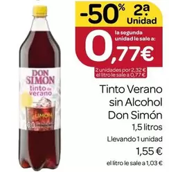 Oferta de Don Simón - Tinto Verano Sin Alcohol por 1,55€ en Supermercados El Jamón