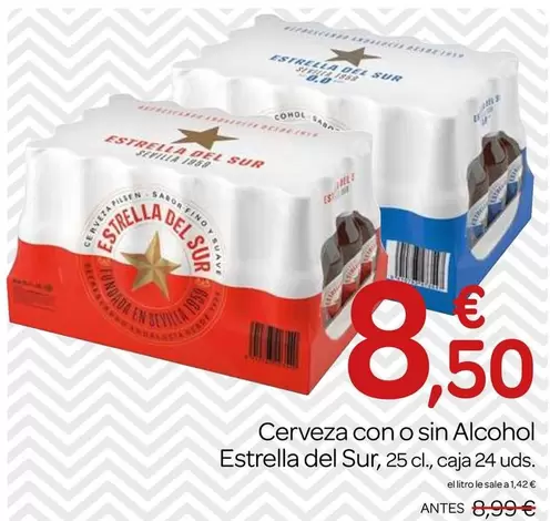 Oferta de Estrella del Sur - Cerveza Con O Sin Alcohol por 8,5€ en Supermercados El Jamón