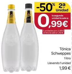 Oferta de Schweppes - Tonica por 1,99€ en Supermercados El Jamón