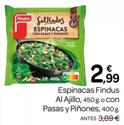 Oferta de Findus - Espinacas por 2,99€ en Supermercados El Jamón
