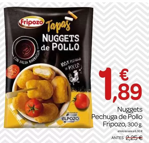 Oferta de Fripozo - Nuggets Pechuga De Pollo por 1,89€ en Supermercados El Jamón
