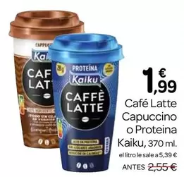 Oferta de Kaiku - Cafe Latte Capuccino O Proteina por 1,99€ en Supermercados El Jamón
