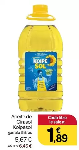Oferta de Koipesol - Aceite De Girasol por 1,89€ en Supermercados El Jamón