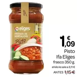 Oferta de Ifa Eliges - Pisto en Supermercados El Jamón